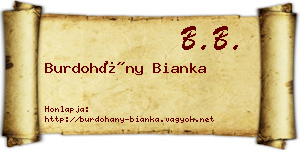 Burdohány Bianka névjegykártya